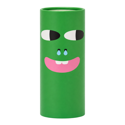 Zielony kubek z zabawną twarzą.png